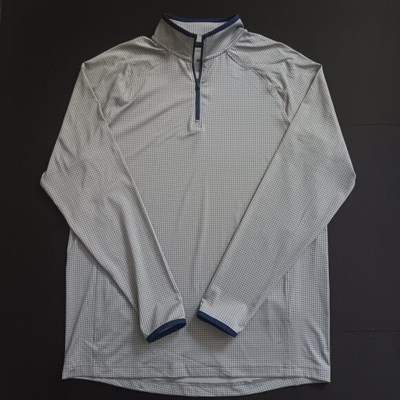 Under Armour Men’s 1/4 Zip Mock Neck Long Sleeve Gray/Navy Pullover Size Med - Picture 1 of 7